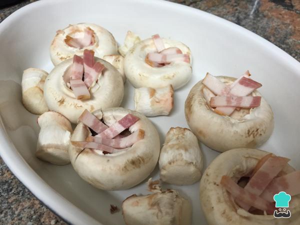 Recette de champignons farcis au bacon et au bleu - Étape 3