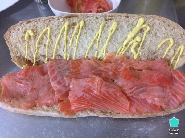 Recette de sandwich au saumon fumé - Étape 3