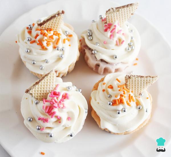 Cupcakes froids avec recette de crème glacée - Étape 13