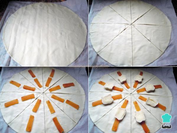 Recette de pâte feuilletée aux coings et au fromage de chèvre - Étape 1