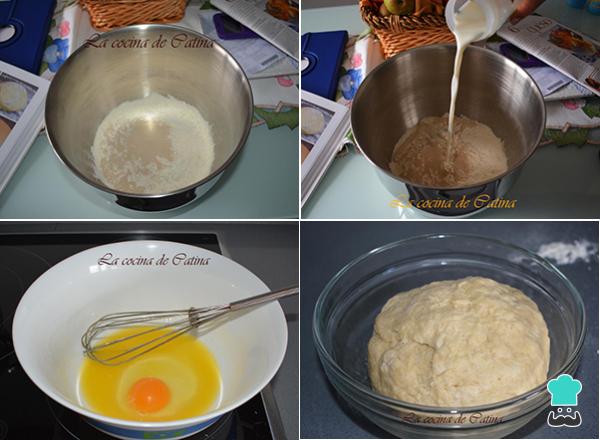 Recette de tresse au chocolat avec Nocilla - Étape 1