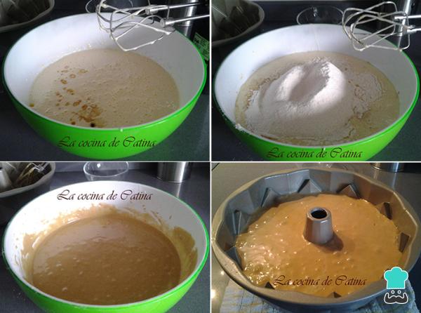 Recette de génoise au vin doux et flan - Étape 1