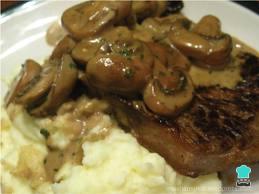Filet de boeuf sauce aux champignons