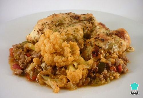 Recette de veau avec du riz et du chou-fleur