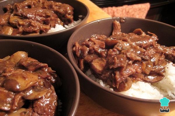recette Bœuf aux champignons chinois
