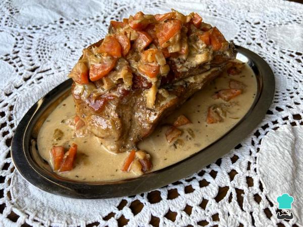 Recette de Bondiola al disco à la bière et à la crème - Étape 8