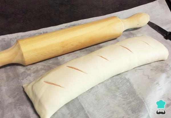 Recette de pâte feuilletée farcie au jambon et fromage - Étape 6