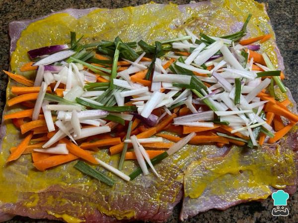 Recette de Matambre au four avec du papier aluminium - Étape 3