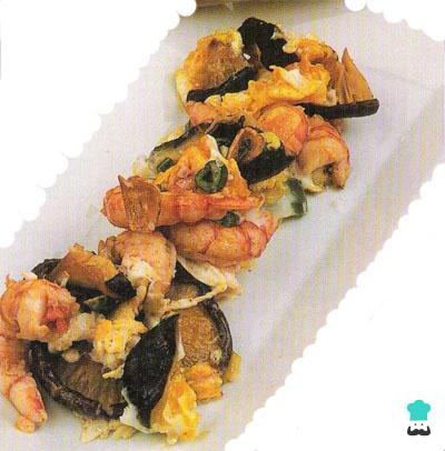 Recette de champignons aux crevettes