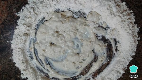 Recette de gâteaux frits sans gras - Étape 1