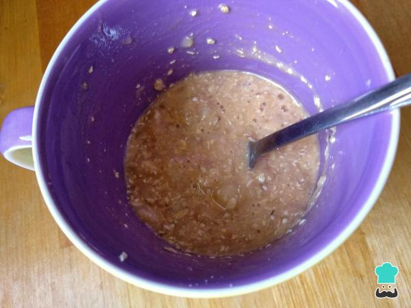 Recette de gâteau aux flocons d'avoine au micro-ondes - Étape 3