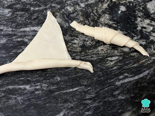 Recette des Croissants à la pâte à tarte - Étape 3