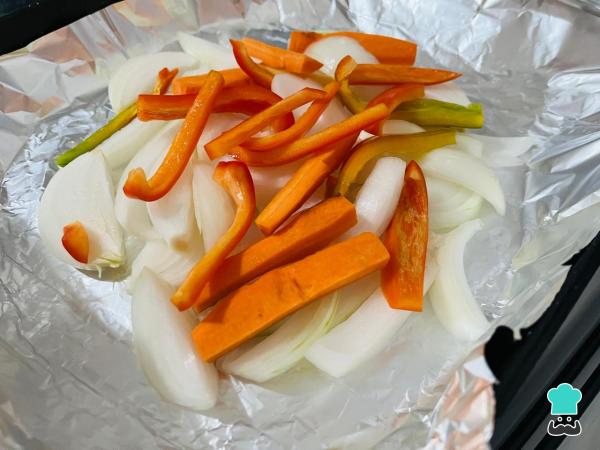 Recette de poisson au four avec légumes - Étape 1