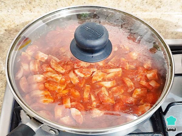 Recette de saucisse enchaînée - Étape 5