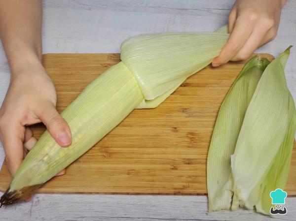 Recette Humita en chala - Étape 1