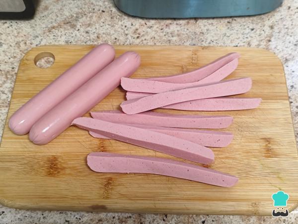 Recette de flûtes à saucisses - Étape 2