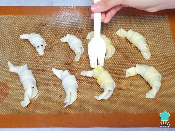Recette de croissants à la pâte feuilletée - Étape 6