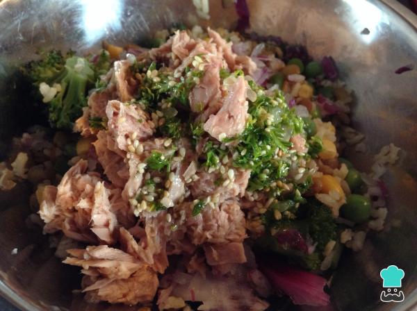 Recette Salade de riz brun au thon - Étape 7