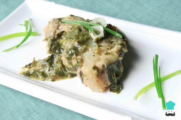 Recette d'aiguillat en sauce verte - Étape 9