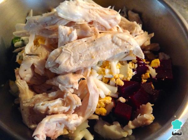 Recette de salade de poulet avec sauce au yaourt - Étape 5