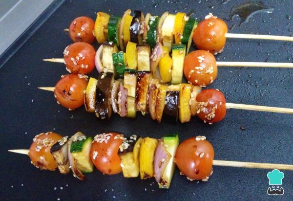 Recette de brochettes de légumes à l'orientale - Étape 5