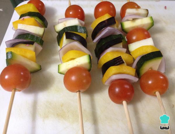 Recette de brochettes de légumes à l'orientale - Étape 2