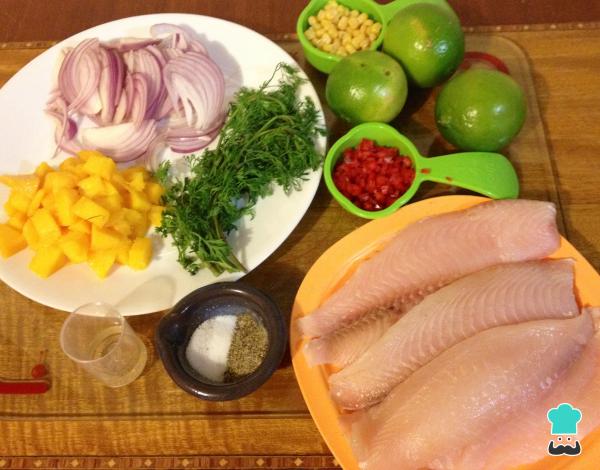 Recette de Ceviche de tilapia à la mangue - Étape 1