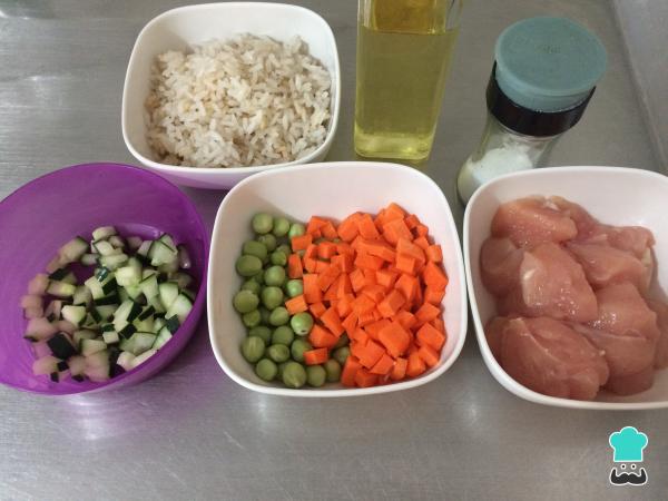 Recette de salade de riz au poulet - Étape 1