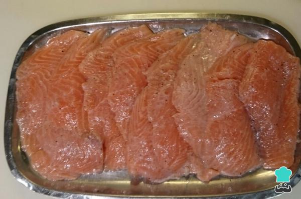 Recette de Saint-Jacques de saumon marinées aux champignons sautés - Étape 3