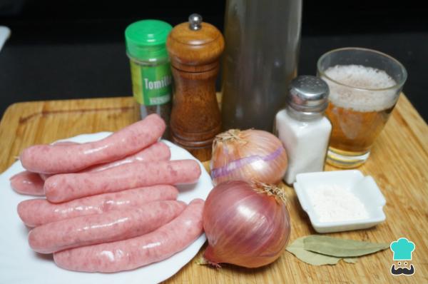 Recette de saucisses à la bière - Étape 1