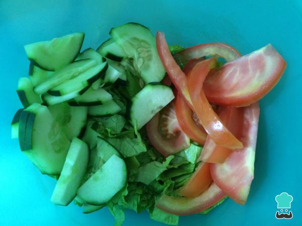 Recette Salade verte à l'avocat - Étape 2