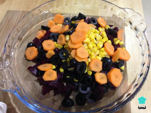 Recette de salade de pâtes à la betterave - Étape 4