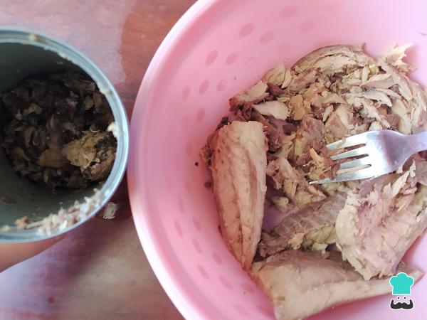 Recette de pouding au chinchard au four - Étape 1