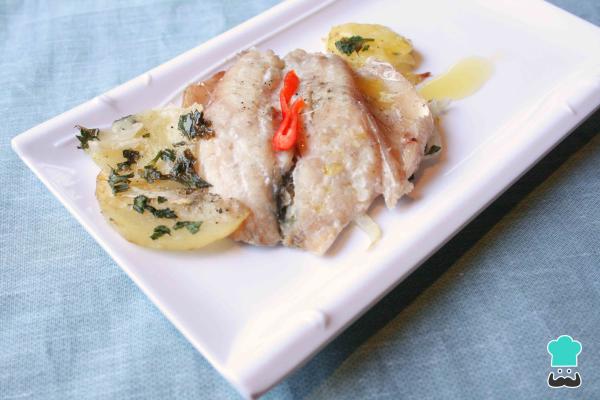 Recette de sardines au four avec pommes de terre et oignons