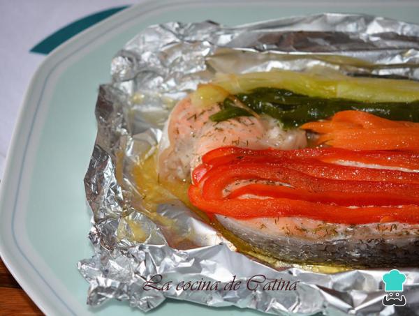Recette de saumon au four en papillote