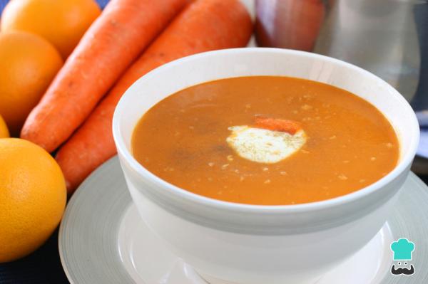 Recette riche de crème de carottes