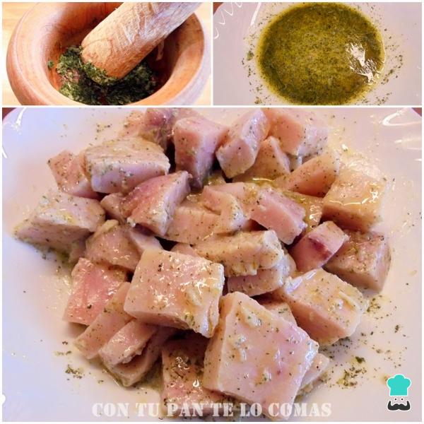 Recette de brochettes d'espadon - Étape 2