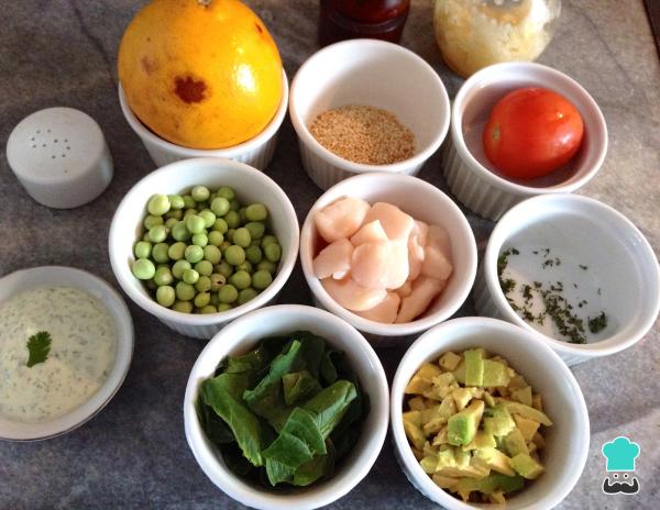 Recette de salade de pétoncles et d'avocat - Étape 1