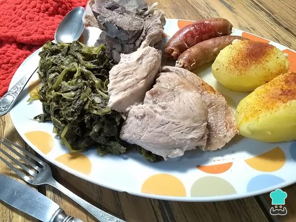 Recette de Lacón aux fanes de navets - Étape 4