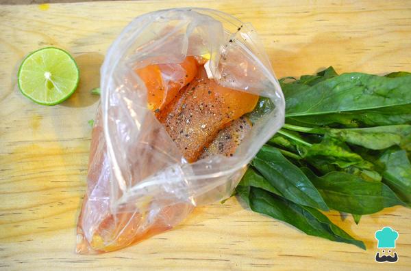 Recette de salade pour gagner de la masse musculaire - Étape 1