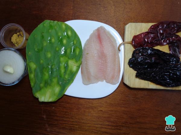 Recette de Mixiotes de Poisson aux Nopales - Étape 1