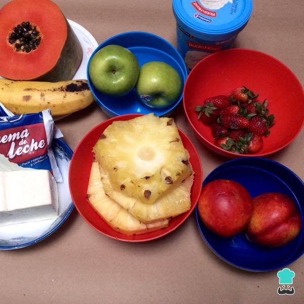 Recette de salade de fruits au fromage - Étape 1