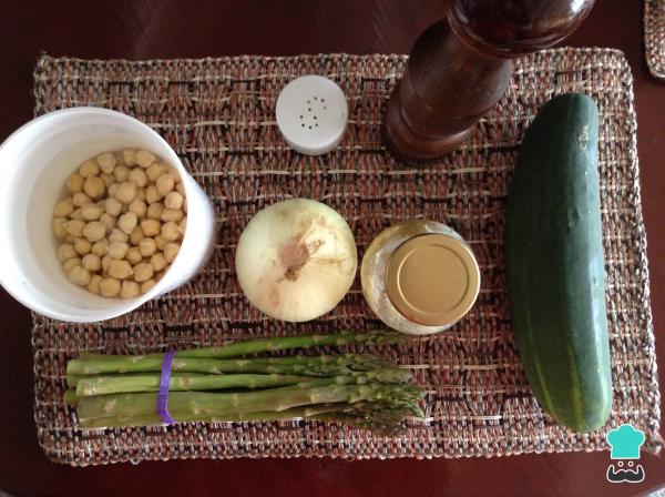 Recette de salade de pois chiches cuites - Étape 1