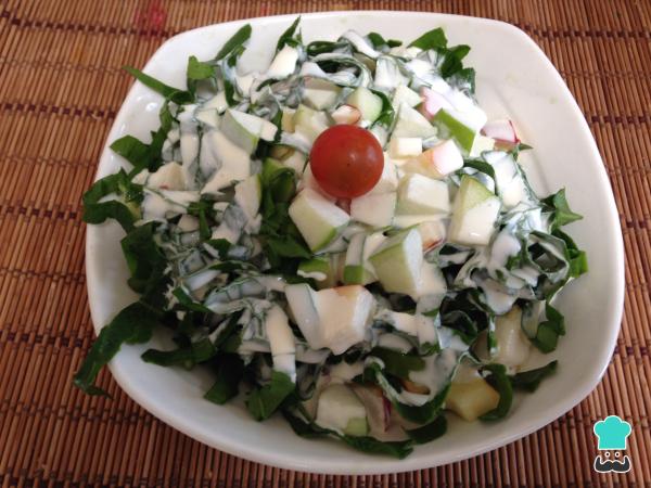 Recette de Salade d'épinards aux pommes - Étape 5