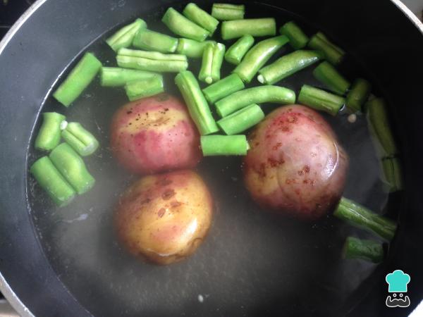 Recette de salade de haricots verts et pommes de terre. - Étape 3