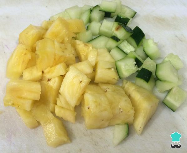 Recette de salade de chou rouge à l'ananas - Étape 2