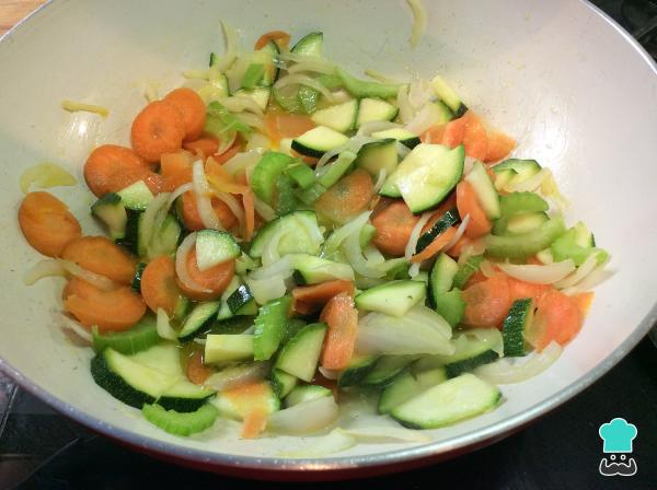 Recette Empereur aux légumes - Étape 2