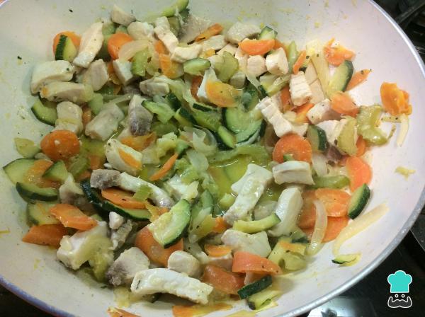 Recette Empereur aux légumes - Étape 4