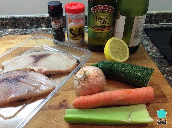 Recette Empereur aux légumes - Étape 1