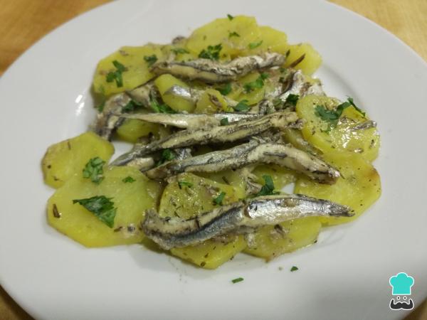 Recette d'anchois au four avec pommes de terre - Étape 5